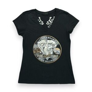 Biker Clothing Sturgis Motorcycle Rally Vneck Cutout Sexy‎ Angel Wing Back XL